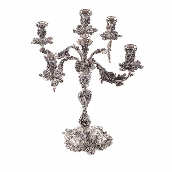 Prunkleuchter ♕ Ludwigsburger Barock, 925 Sterling Silber